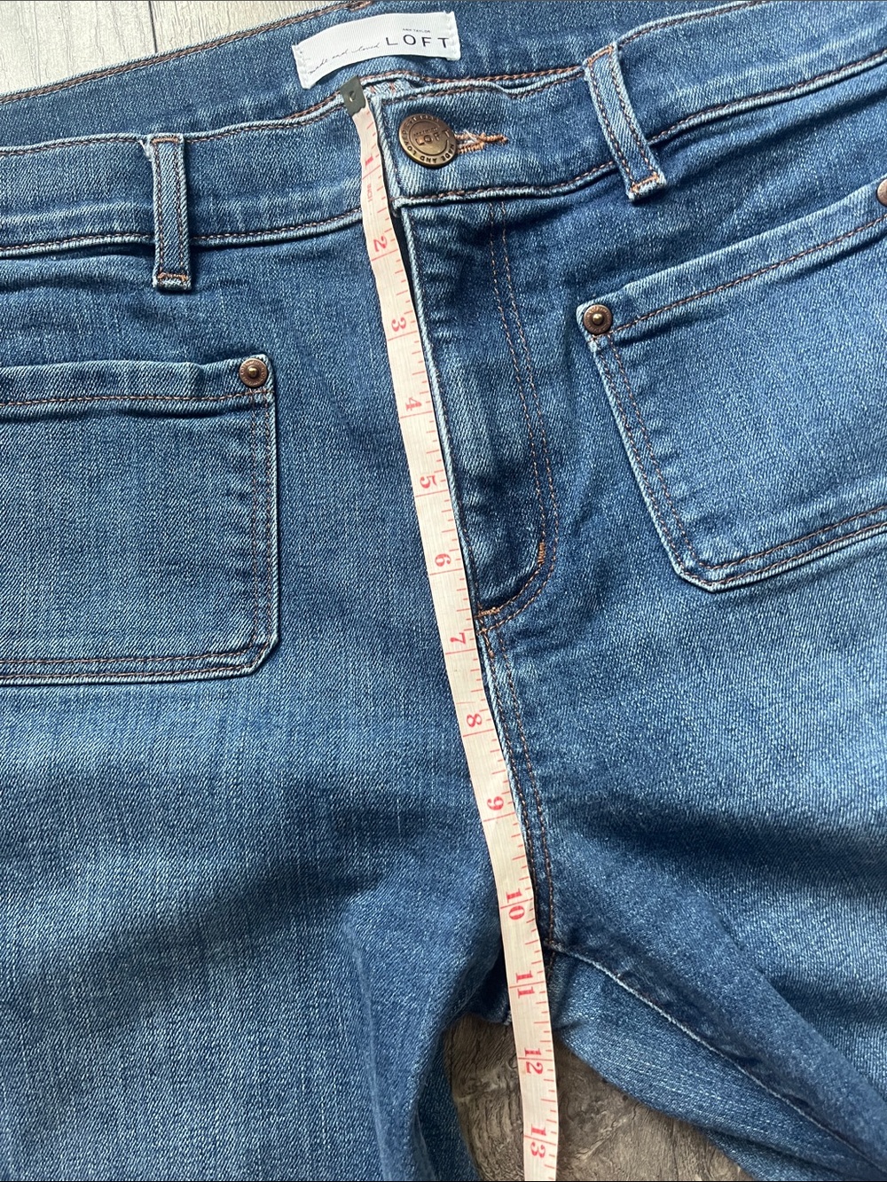LOFT Blue Wide-Leg Denim Jeans Size10 - Picture 11 of 14